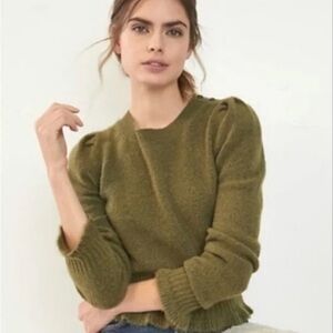 Anthropologie Olive Crew Neck Sweater